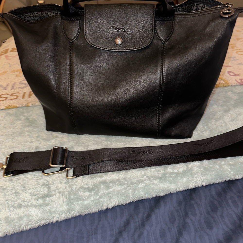 Longchamp medium Cuir leather Top handle/crossbody